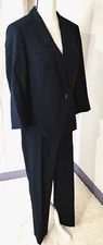 John Meyer Collection Women 2pc Pant Suit Double-Breasted Dark  Blue Career Sz 6