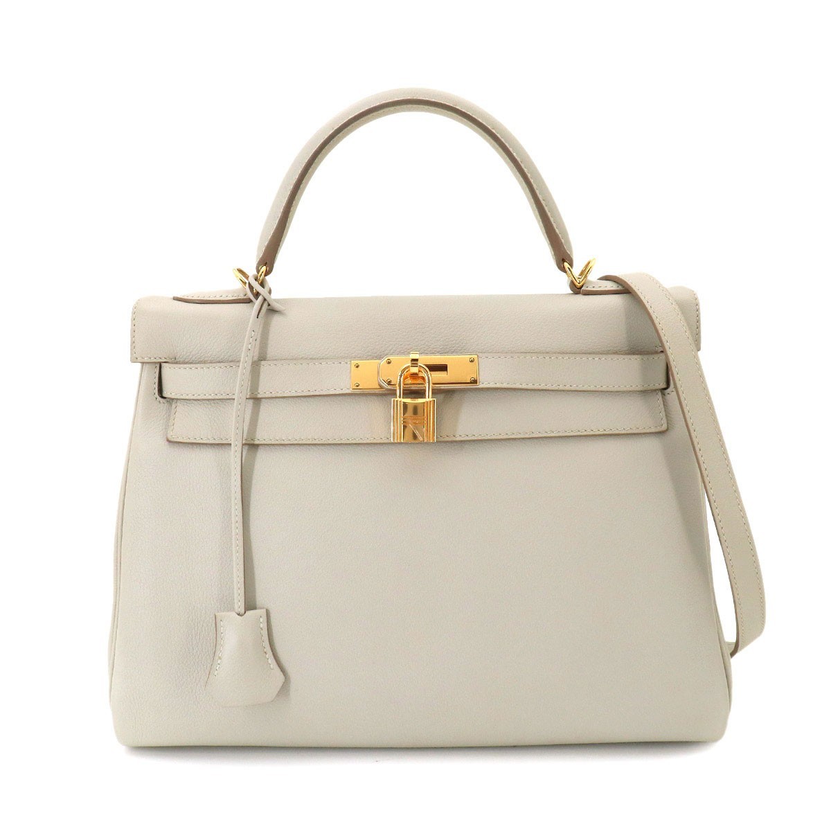 HERMES Kelly 32 Ever Color Beton 2way Hand Shouder Bag Purse 90331125