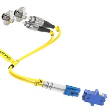 1ft. LC to FC Fiber Optic Adapter Cable, Singlemode 9/125 Duplex Male to Fema...