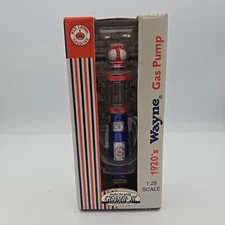 Wayne Gas Pump Replica 1920s Gearbox Collectible, Red Crown Gasoline, 1/25 Scale