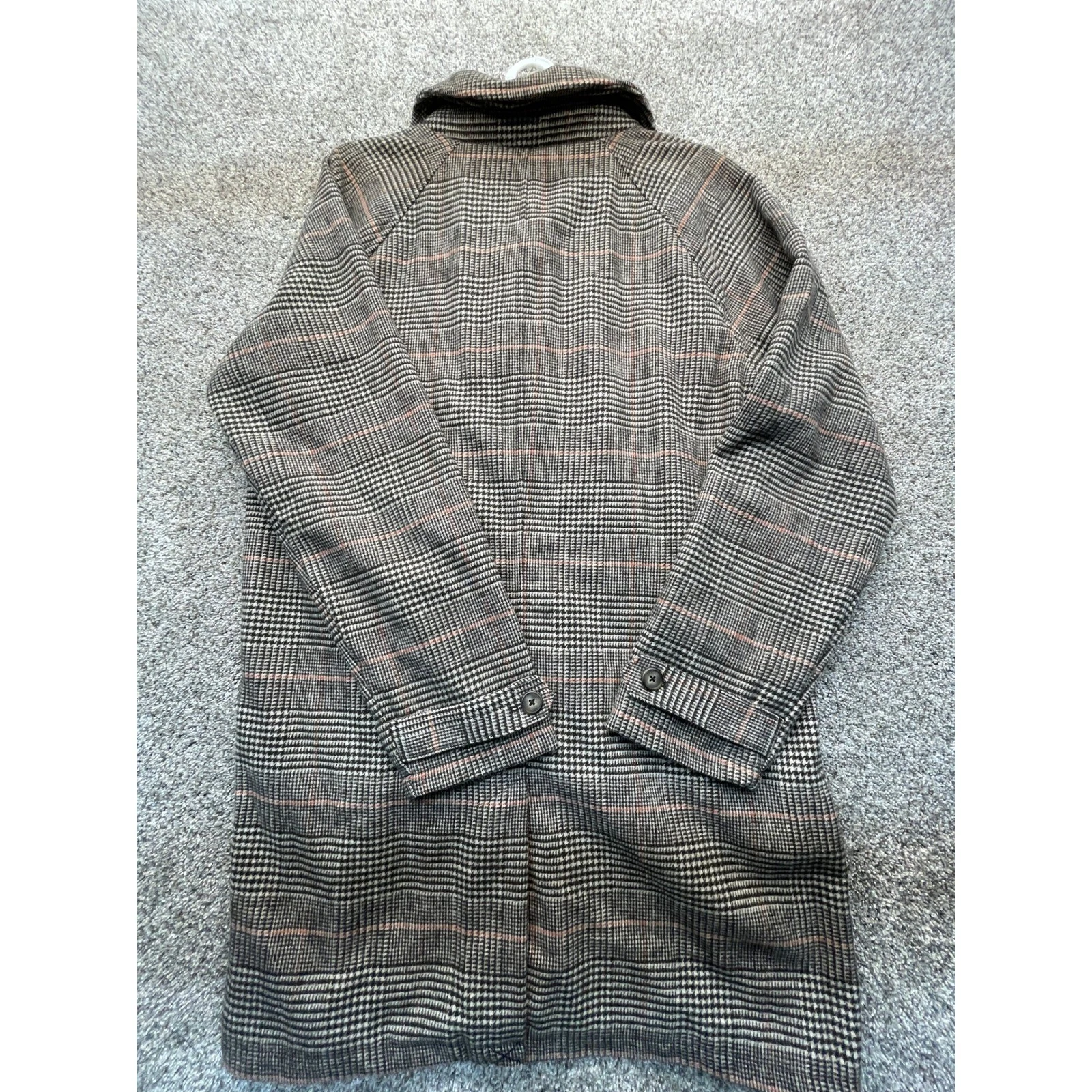 Goodfellow & Co Car Coat Mens M Brown Plaid NEW Glen Check Button Up - product detail image 2