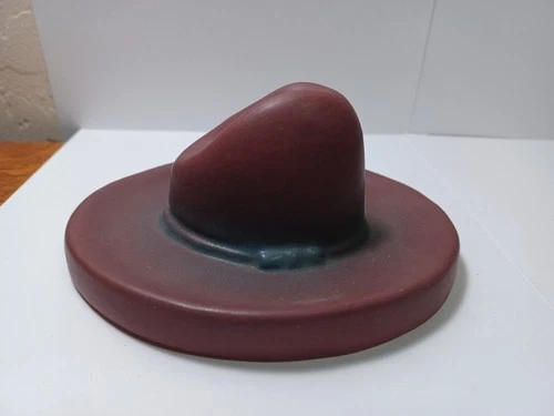 Vintage Van Briggle Art Pottery Mulberry Glaze Cowboy Hat 5" JB8A