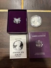 1990-S Proof American Silver Eagle Dollar $1 Box & COA US Mint Bullion OGP
