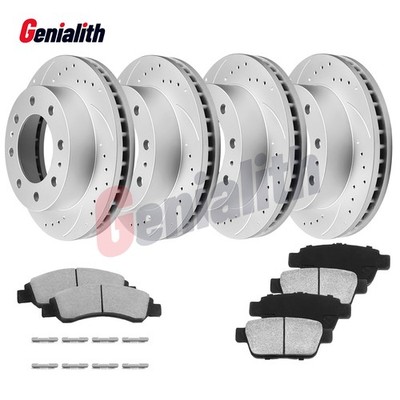 Front Rear Brake Rotors + Ceramic Pads Kit for 06-08 Dodge Ram 1500 2500 3500