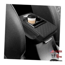 Car Center Console Armrest Pillow, 5-in-1 Auto Armrest Cushion with Tissue Box