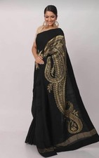 Pure Georgette Khaddi Banarasi Saree Handwoven Traditional Kadhua Zari