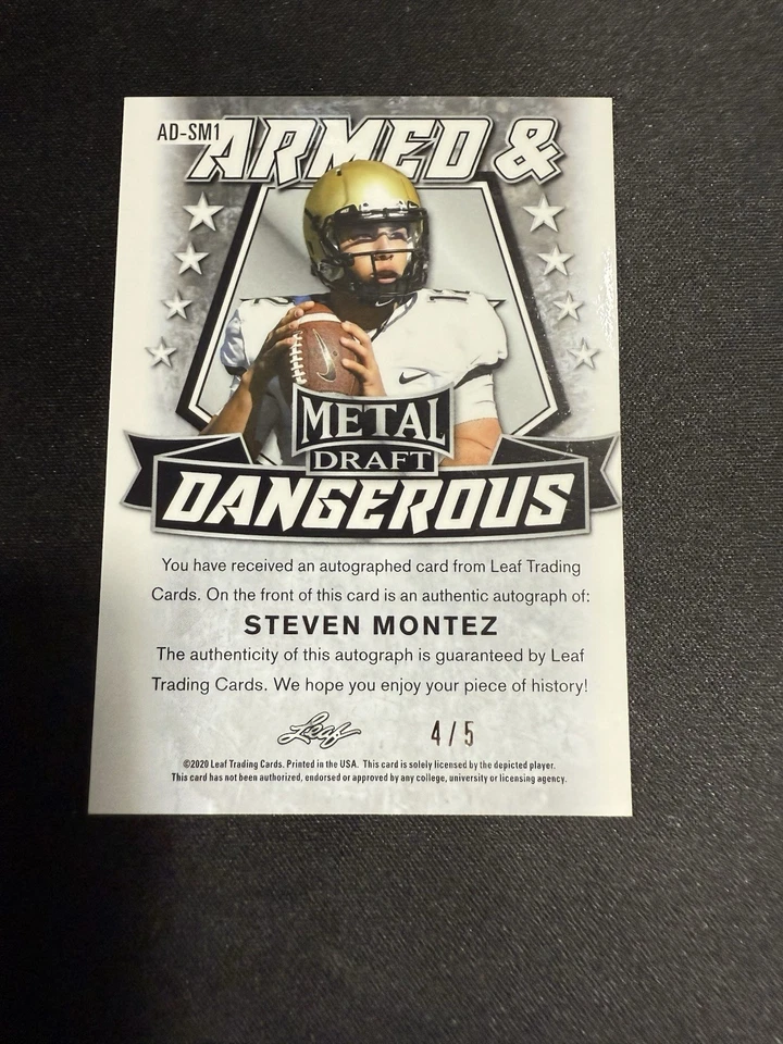 2020 Leaf Auto 4/5, Prizm Refractors Steven Montez RC Colorado - Image 2 of 2