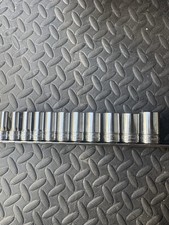 Snap On 211FSSY Semi Deep Sae 3/8 Drive Socket Set 1/4-7/8 Drive 6 Point
