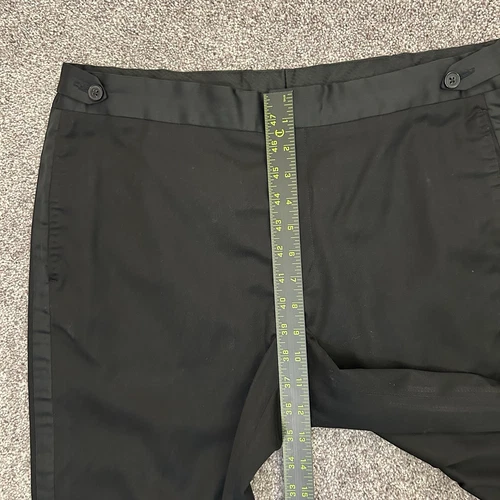 H&M Men's Slim Fit Side Stripes Chino Dress Black Pants Adjustable Size 36 R - Picture 13 of 17