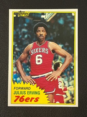 Julius Erving 1981-82 Topps Basketball 76ers 30 (A) 