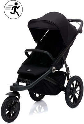 FILLIKID Jogger Kinderwagen Run S609 schwarz melange - Bild 1 von 4