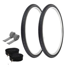 PRO TIRES 700 x 40 Black P-1134 W/TUBES RIM STRIPS 33mm Presta Valve
