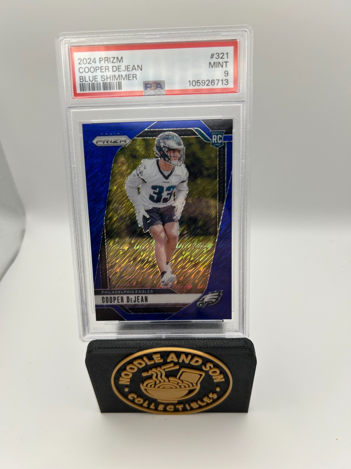 2024 Panini Prizm - Rookies Cooper DeJean #321 Blue Shimmer Prizm /25 (RC) FOTL