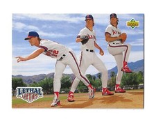 1993 Upper Deck CHUCK FINLEY JIM ABBOTT MARK LANGSTON Lethal Lefties #53 ANGELS
