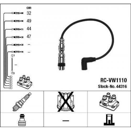 NGK bougiekabel RC-VW1110, 44316