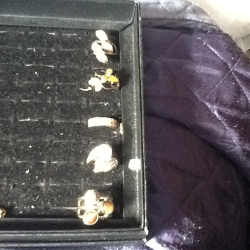 5 lovely gold metal stone set costume rings various sizes eBay