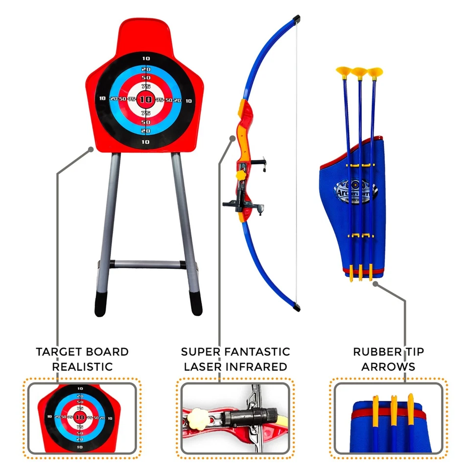 LASER INFRARED SUPER TOXOPHILY ARROW ARCHERY SET KIDS OUTDOOR TARGET BOW - Image 4 of 4