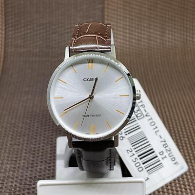 Casio LTP-VT01L-7B2 Braun Lederarmband Analog Damen Dress Watch
