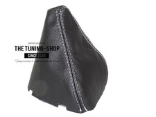 SCHALTMANSCHETTE SCHALTSACK FÜR MERCEDES SLK R170 LEDER SCHWARZ FADEN WEISS