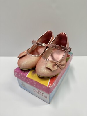 Disney Princess Girl's Pink Heel Ballet Dress Shoes Size 9 Toddler Rose Gold  | eBay