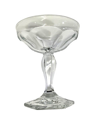 HEISEY Colonial Clear Cordial Liqueur Glasses Set of 4 HTF Hexagon Base 3 3/8 H