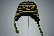 Youth Batman OSFM Beanie Stocking Cap Hat Black/Yellow DC Comics