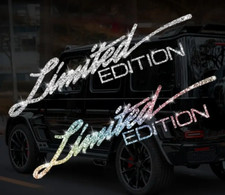 1× Limited Edition Aufkleber, Autoaufkleber, Tuningsticker 16×4 cm Bunt, Silber,