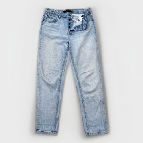 Denim X Alexander Wang Jeans Women 27 Light Wash Straight Leg Button Fly