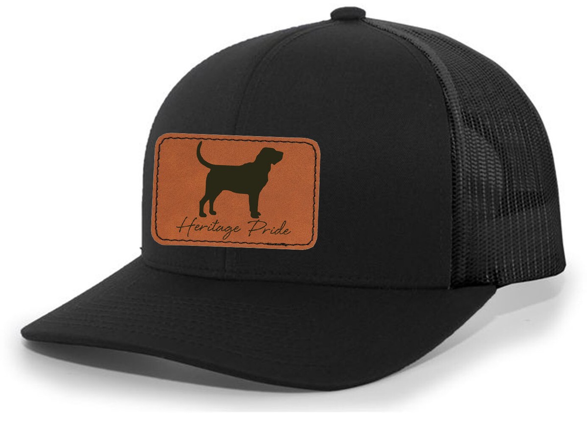 Heritage Pride 'Don't Tread On Me' Leather Patch Trucker Hat - Laser Engraved, Mesh Back, Adjustable