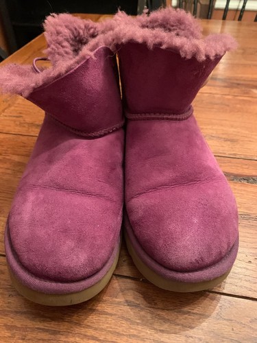 ugg mini bailey button purple