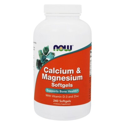 NOW Foods Calcium-Magnesium with Vitamin D and Zinc, 240 Softgels