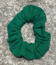 Emerald Green Scrunchie Guatemala Hand Made Yoga Bright NEW Scrunchy Hair Style