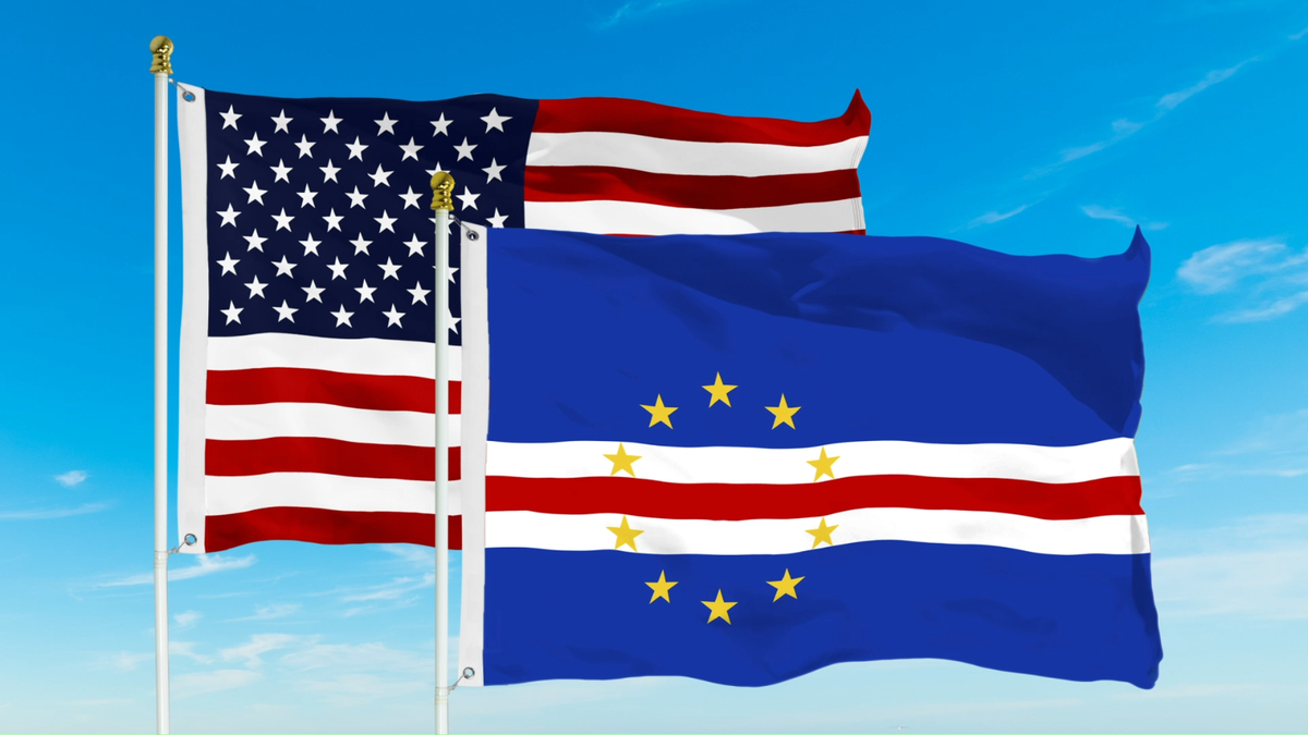 G128 Combo USA & Cape Verde Flag 3x5 Ft LiteWeave Pro Printed 150D