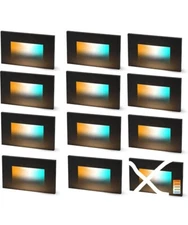 CLOUDY BAY 120V Dimmbale 5 Color LED Indoor Outdoor Step. 11 Pack C10