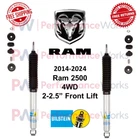 Bilstein B8 5100 Shock Absorber Pair w/ 2-2.5" Front Lift For 14-24 Ram 2500 4WD