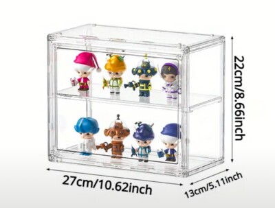 Elegant Two-Layer Transparent Display Box   Showcase Your Treasures in Style!
