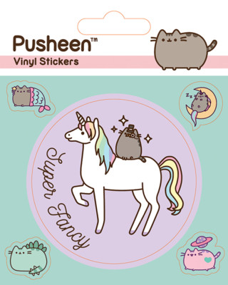 Vinyl Sticker / Aufkleber-Set PUSHEEN - Mythical  Super Fancy 1x7,5 4x2cm PS7377