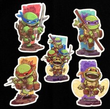 5 PC TMNT Premium Vinyl Stickers Skateboard Laptop Luggage Decal Ninja Turtles