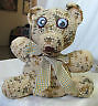 BEAR DOLL HANDGEMACHTE CROCHET WOOLY ONE EINES ART-MUSTERS DIREKT VOM KÜNSTLER