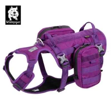 Dog Harness Pet Outdoor Straps Back Slip Vest Breathable Mesh Cloth with Bags