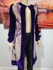Leonard Josephs Forward Look Ny Vintage Velour Purple M? Women's Duster Coat #6