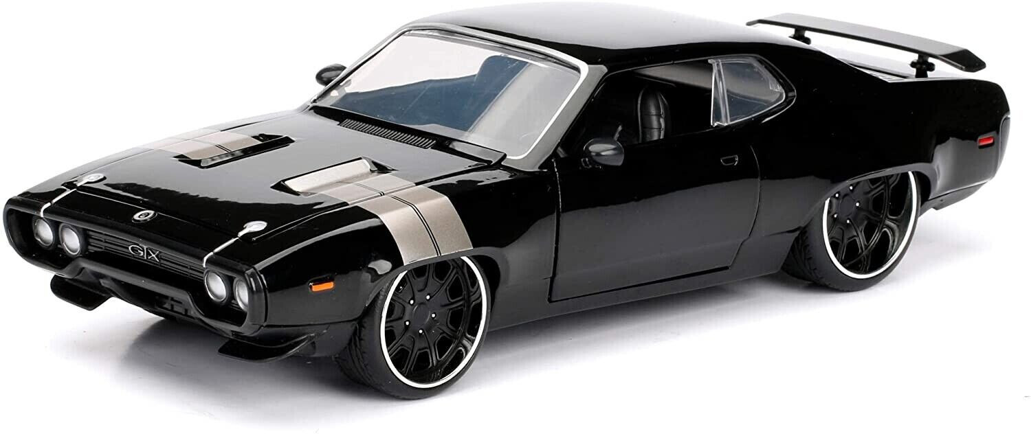 JADA 1:24 AUTO DIE CAST FAST & FURIOUS  DOM'S  PLYMOUTH  GTX  NERO    ART 98292