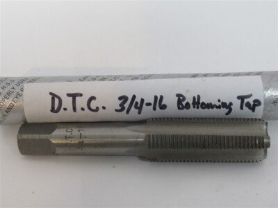 D.T.C. , 3/4-16 HSS Bottoming Straight Flute Hand Tap