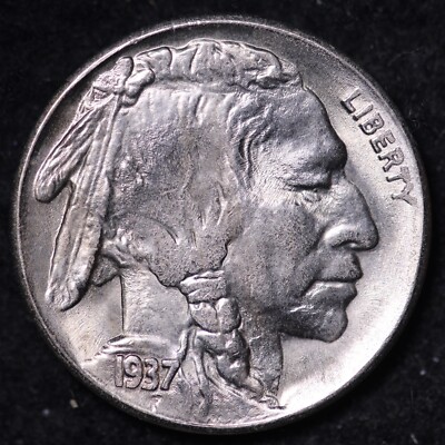 1937-S Buffalo Nickel CHOICE BU * UNCIRCULATED * MS FREE SHIPPING E651 DNL