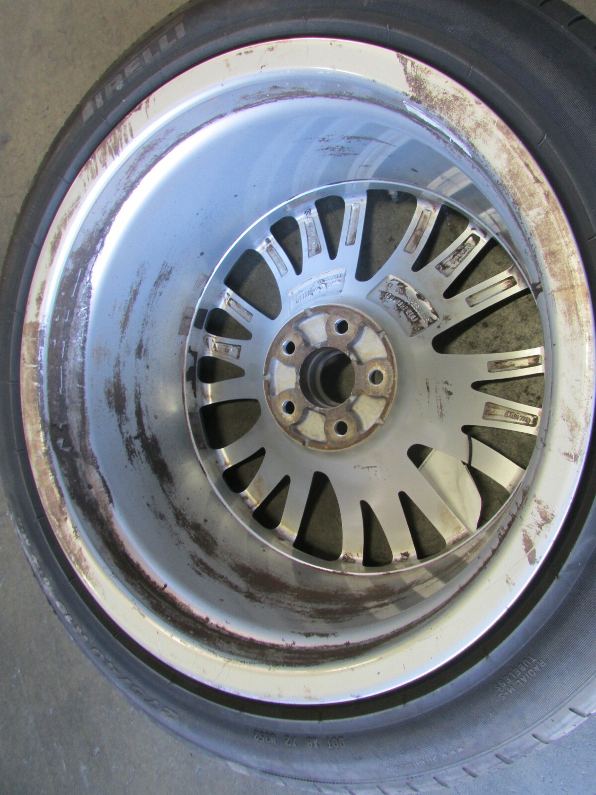 2014 Maserati Quattroporte, Rear Wheel / Rim, Curb Rash, 19", Used P/N 98015712