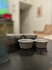 1996 Bon Chef Set Metal Lafayette Mini Bowls And Condiment Bowl Made In Taiwan 