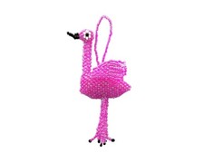 Seed Bead Flamingo Ornament Beaded Tropical Animal Decor Handmade Accessories