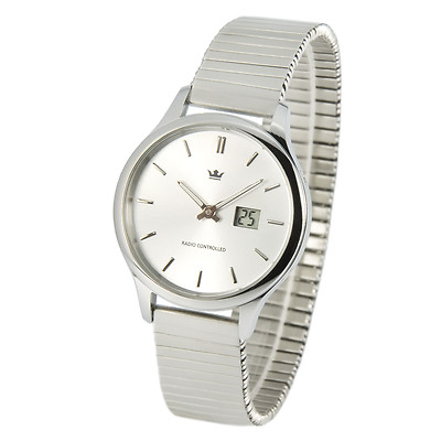 Elegante Damen Funkarmbanduhr (Junghans-Uhrwerk) Edelstahl Armbanduhr 964.4005