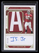 2019 Panini National Treasures Collegiate Gold Irv Smith Rookie Patch Auto 2/10