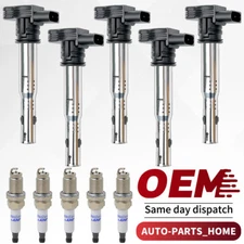 OEM Pack of 5 Ignition Coil Spark plug for Jetta Beetle Passat Golf 2.5L UF575